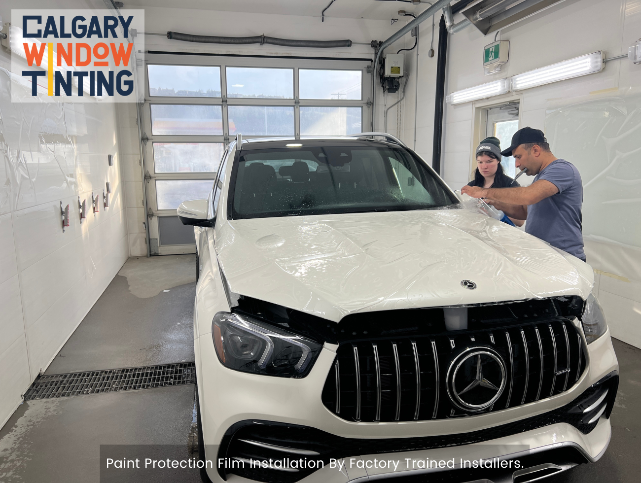 Paint protection film installation by Calgary Window Tinting.